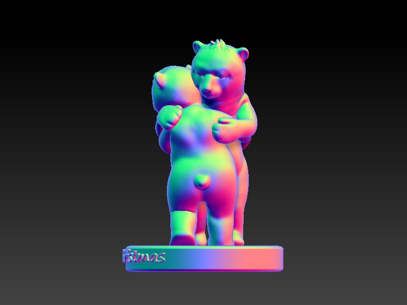 Bear Hug printable model 3D print model_6