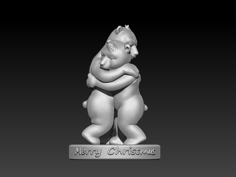 Bear Hug printable model 3D print model_4