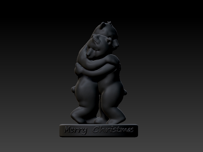 Bear Hug printable model 3D print model_5