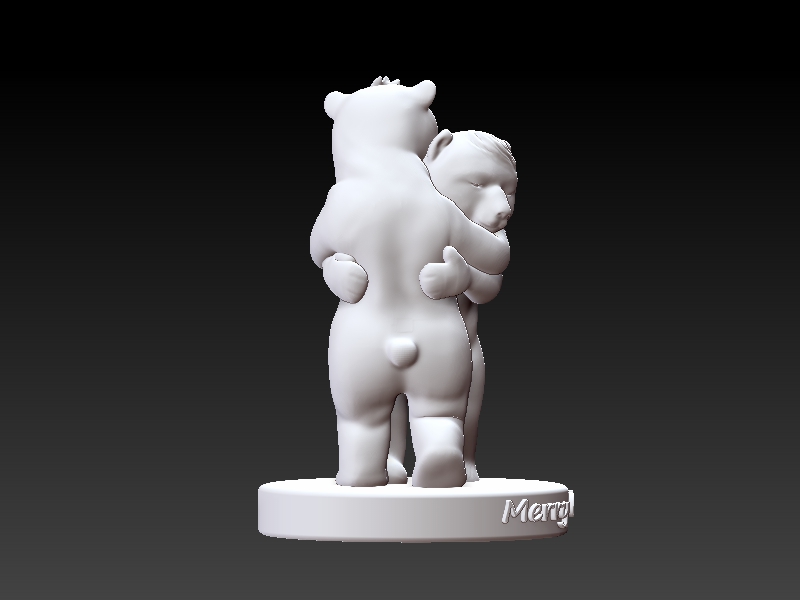 Bear Hug printable model 3D print model_7