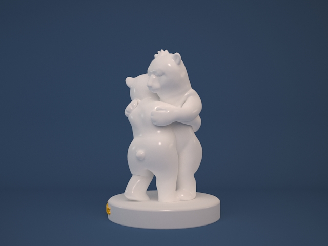 Bear Hug printable model 3D print model_3