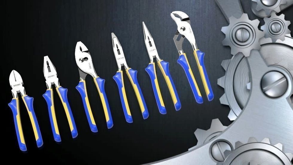 Pliers Set - 6 Pieces 3D model_6