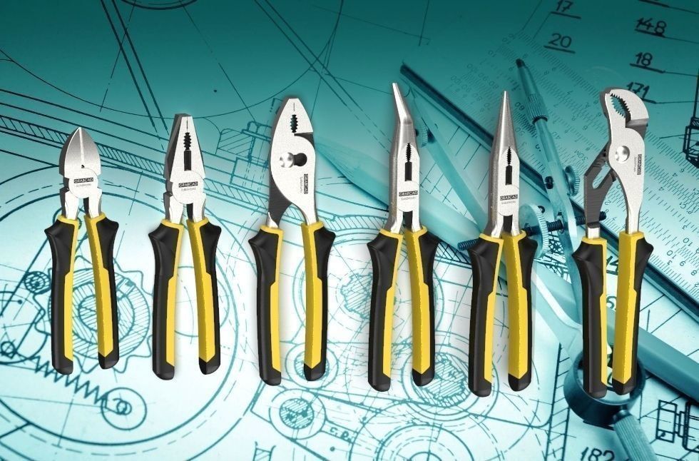 Pliers Set - 6 Pieces 3D model_2