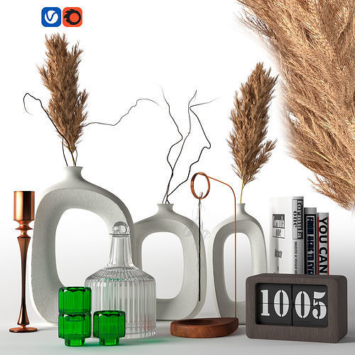 Decorative set 1 3D model