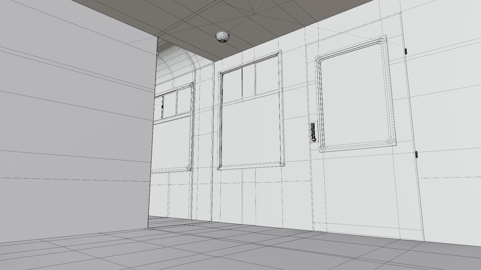 Rail train wagon compartment coach interior hogwarts express Low-poly 3D model_19