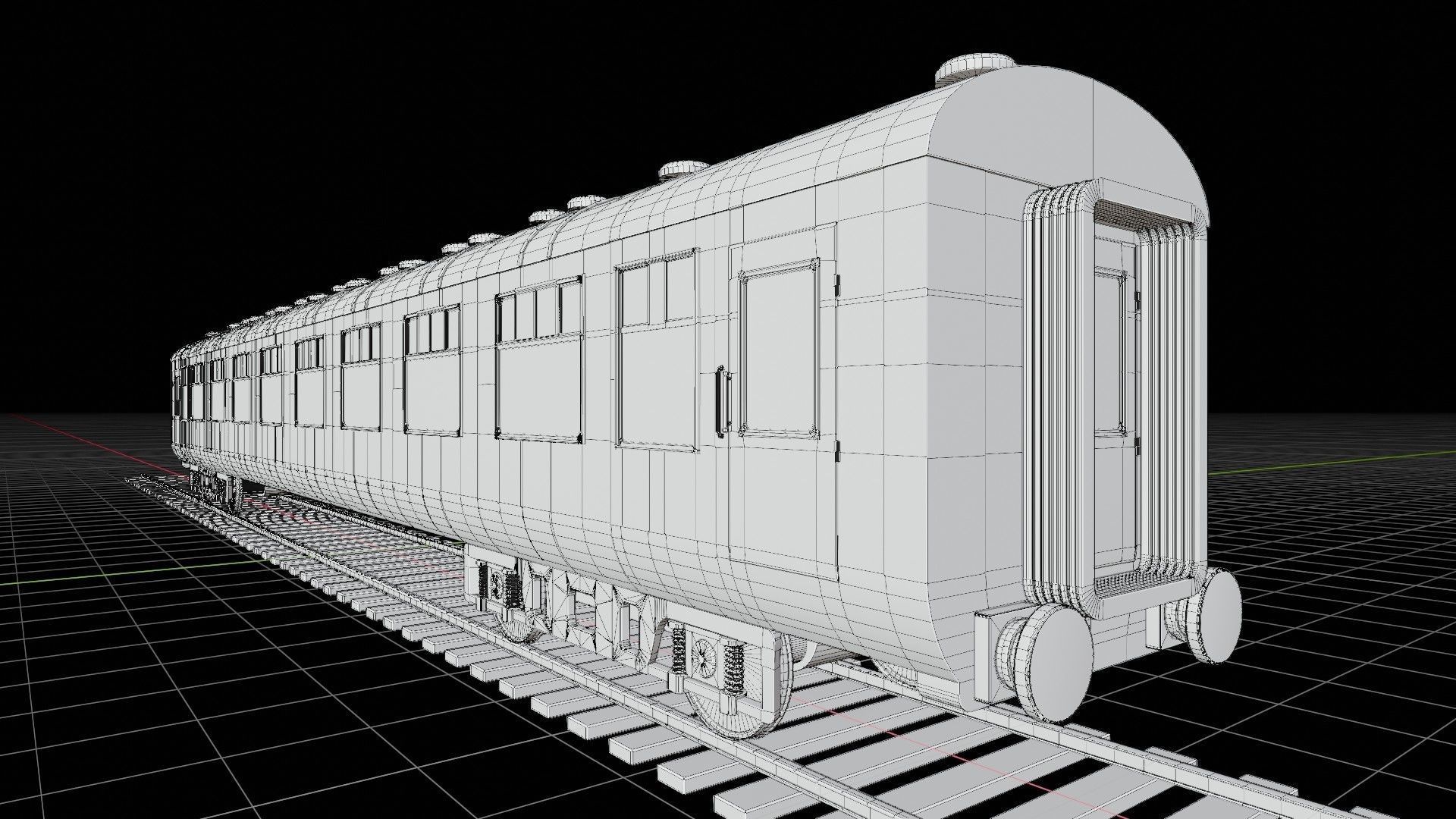 Rail train wagon compartment coach interior hogwarts express Low-poly 3D model_10
