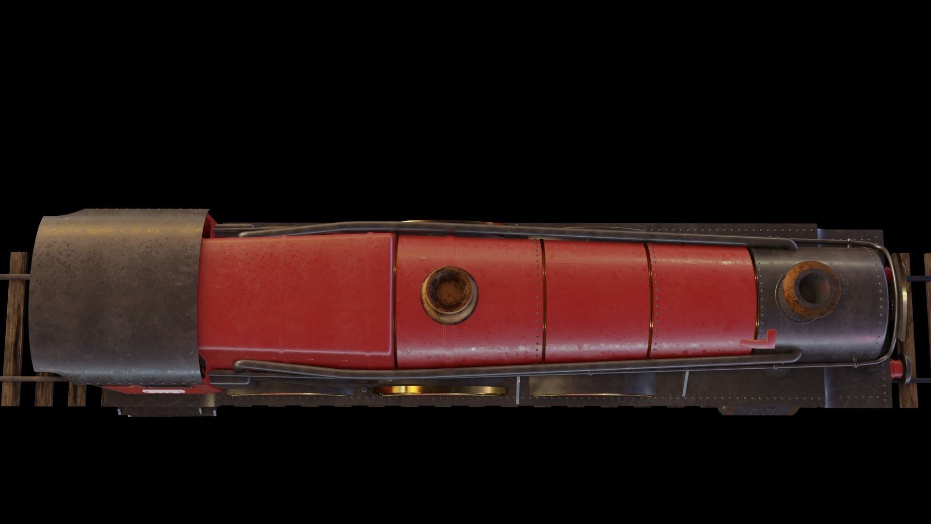 Train hogwarts express locomotive tender compartment coach 3D Model Collection_12