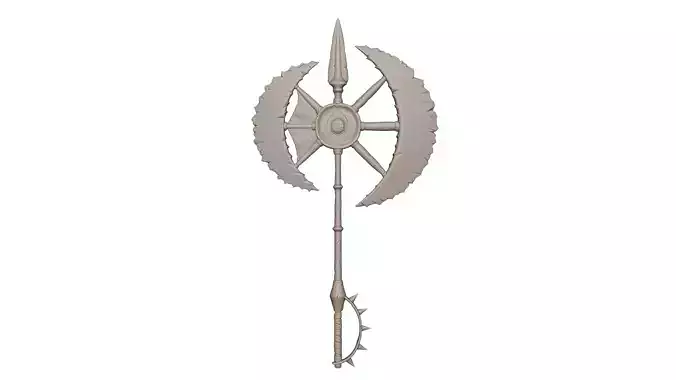 Stylized Water Axe High Poly