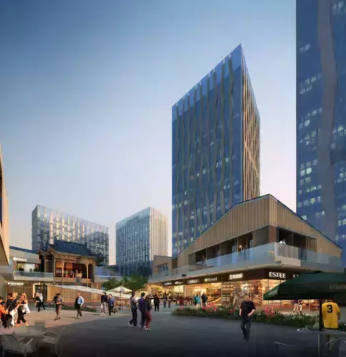 3Dmax fashion city commercial square building 307