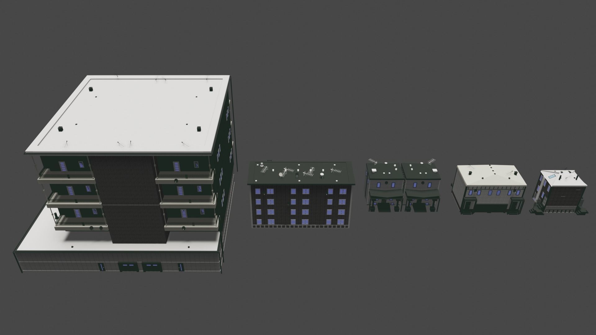Building Pack  Free 3D model_10