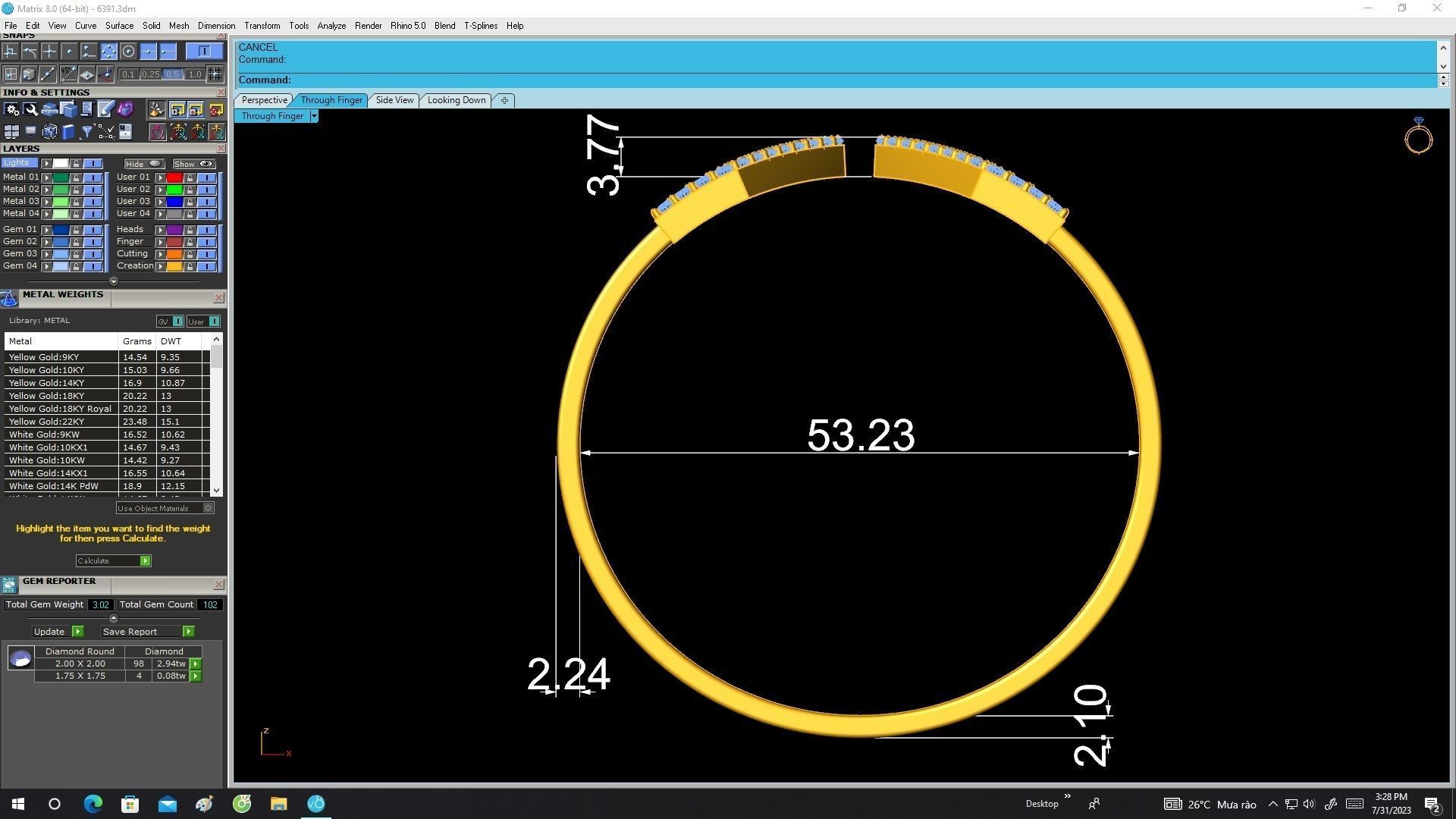 6391 Korean Fashion Diamond Bangle 3D print model_6