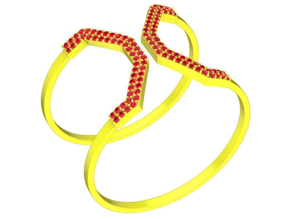 6391 Korean Fashion Diamond Bangle 3D print model_4