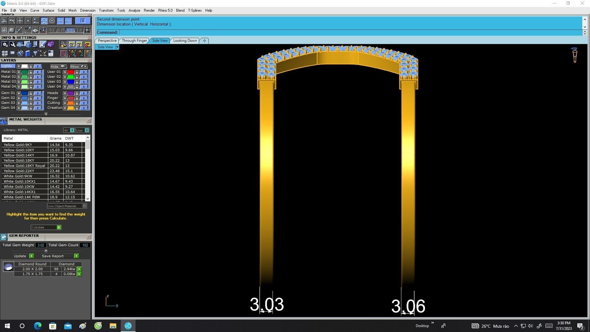 6391 Korean Fashion Diamond Bangle 3D print model_7