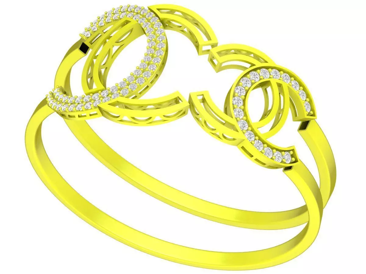 6392 Vietnamese Diamond Bangle 3D print model_0