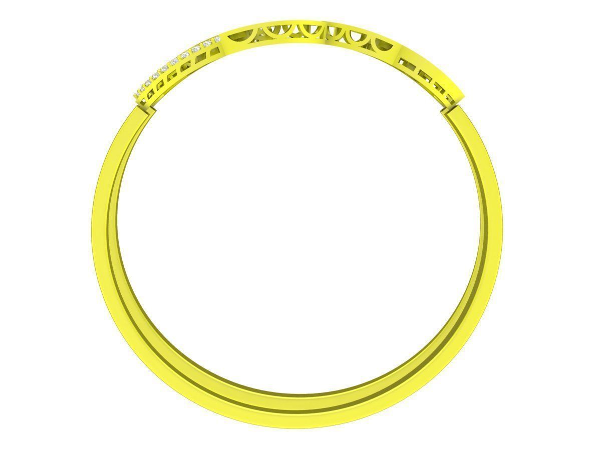 6392 Vietnamese Diamond Bangle 3D print model_2