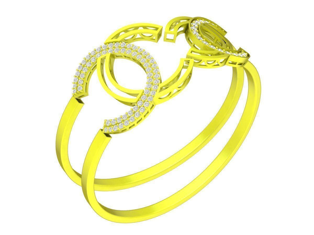 6392 Vietnamese Diamond Bangle 3D print model_4