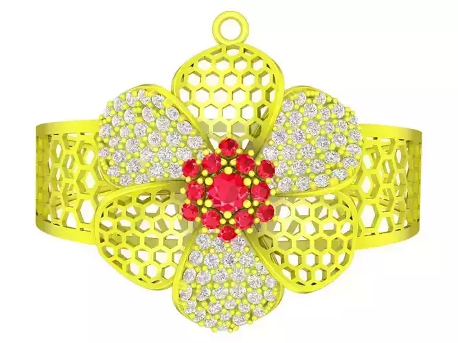 6397 flower diamond bangle