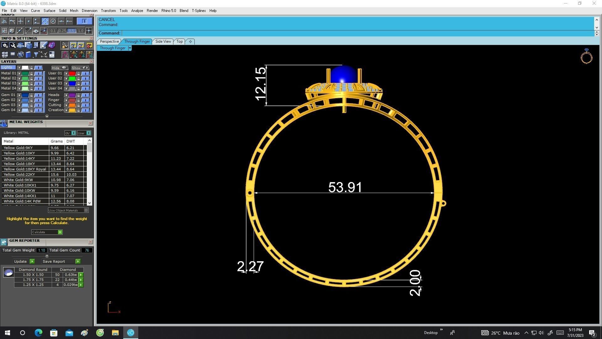 6398 oval ruby diamond women bangle 3D print model_6