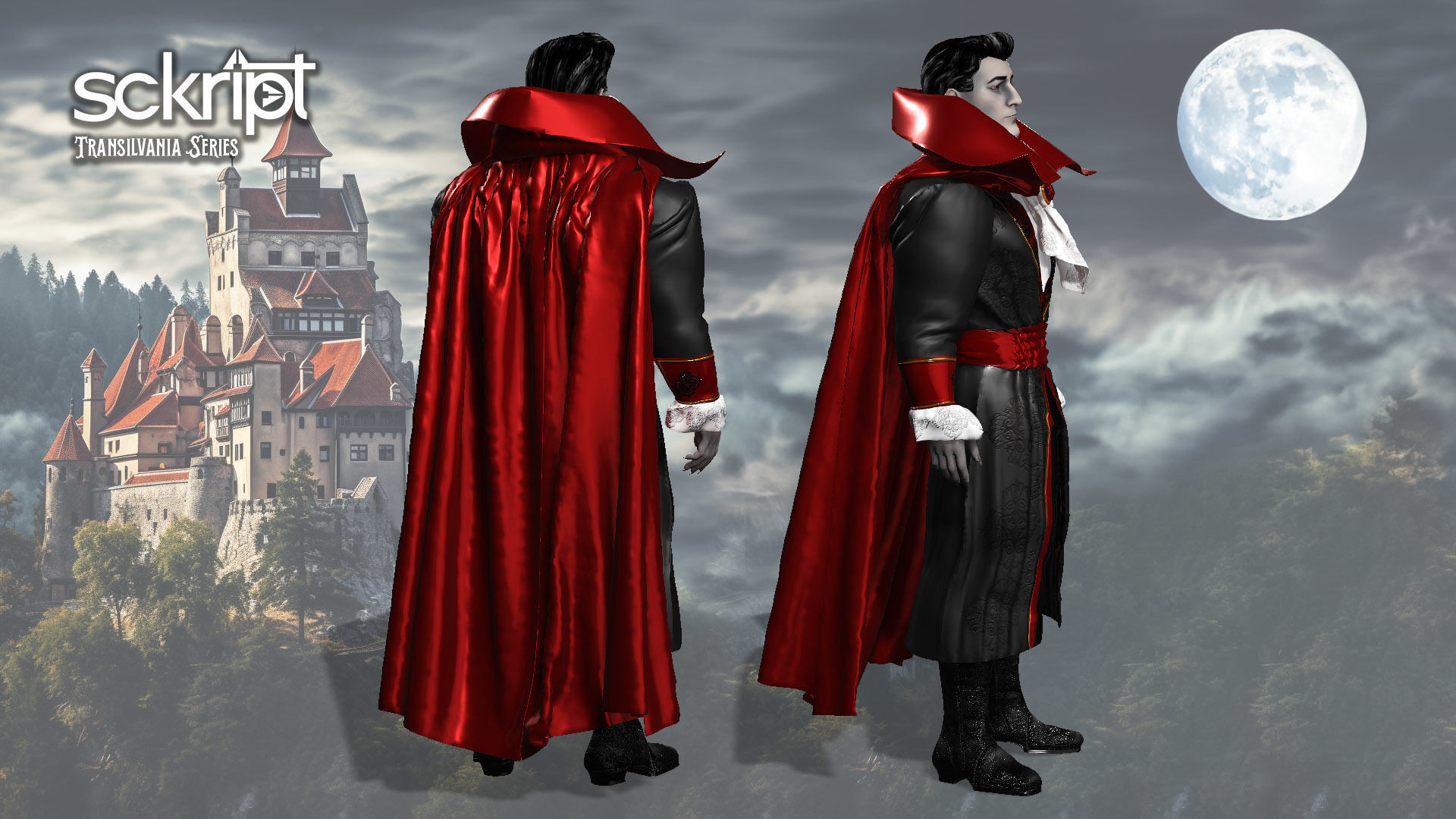 Count Dracula Low-poly 3D model_2