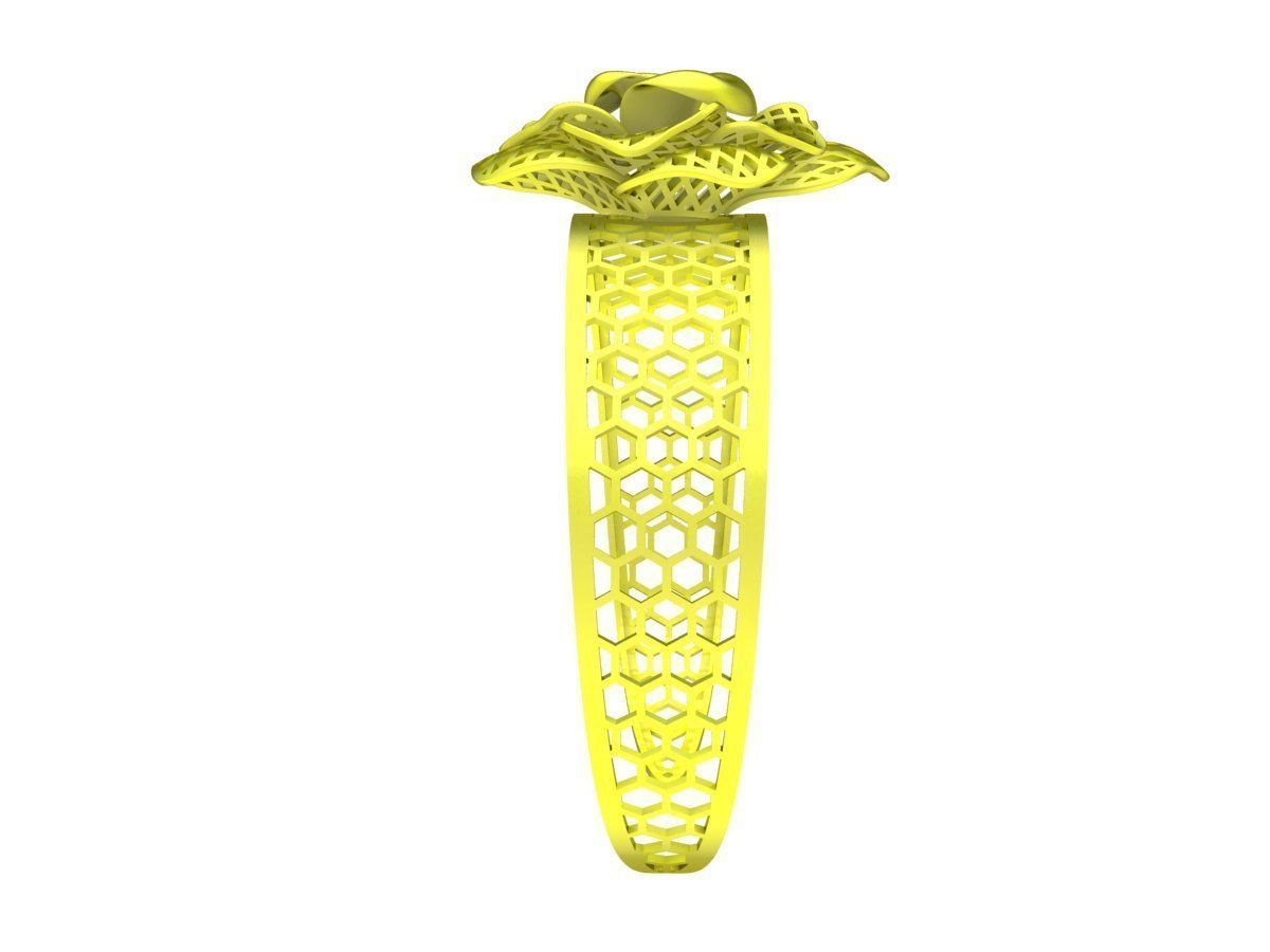 6409 Flower Bangle 3D print model_4