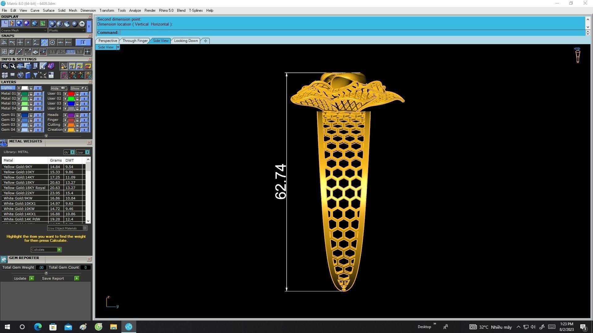 6409 Flower Bangle 3D print model_7