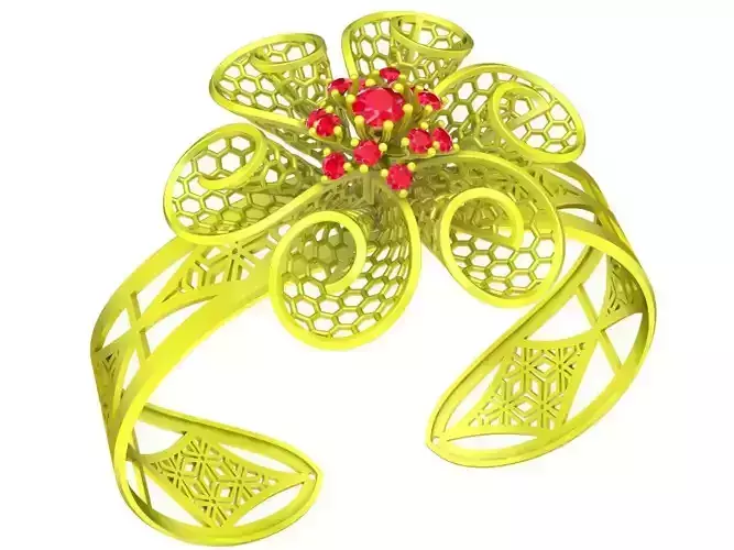 6413 ultra vision flower diamond bangle