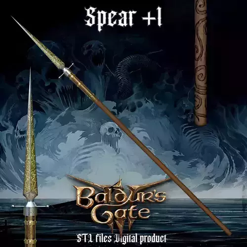 Fantasy Spear  Baldurs Gate 3 3D print model