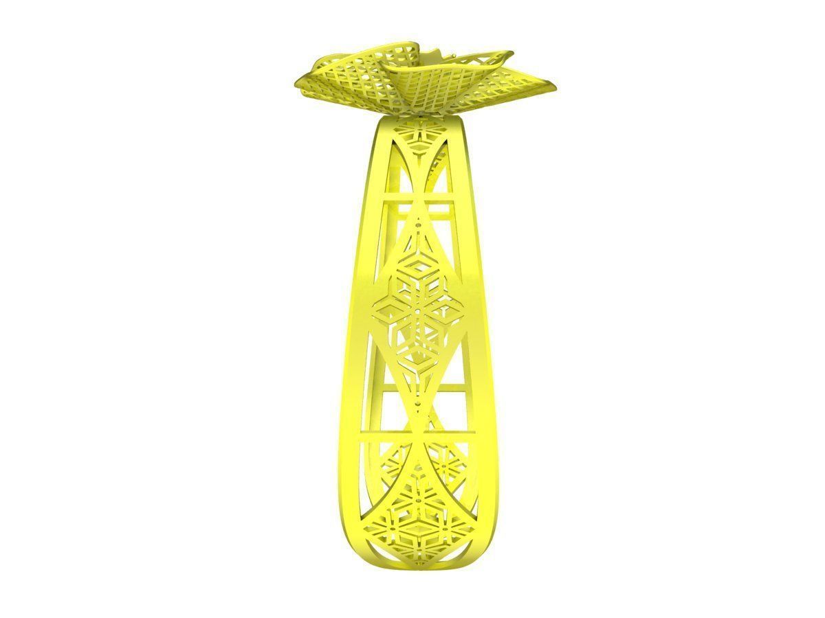 6421 ultra vision flower bangle 3D print model_3