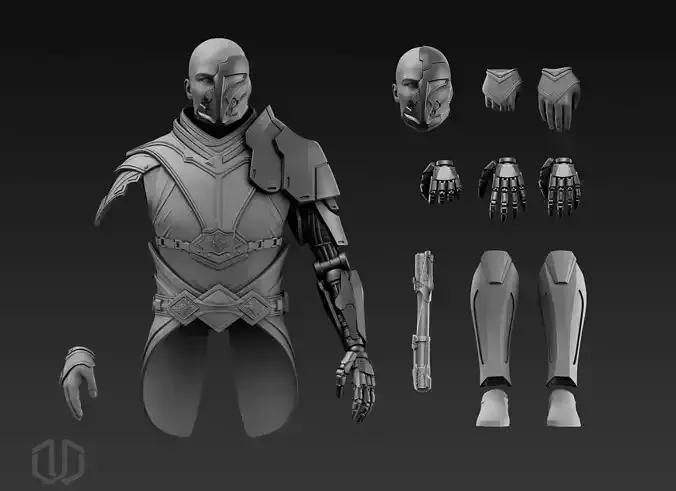 SWTOR Arcann Thexan action Figure Kit 3D print model