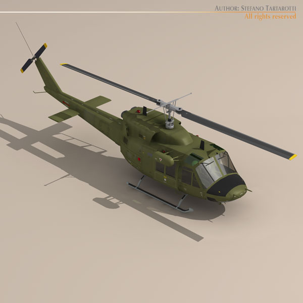 B 212 army 3D model_1