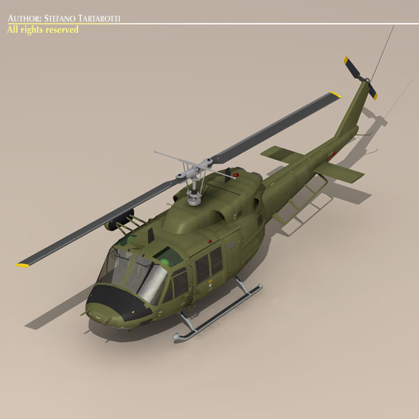 B 212 army 3D model_4