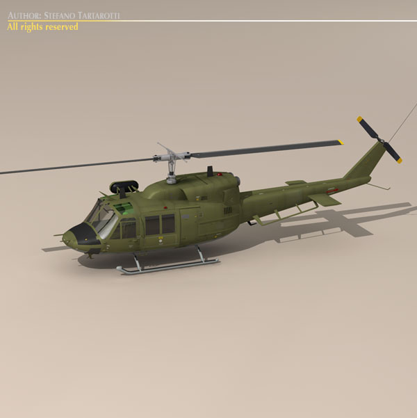 B 212 army 3D model_9