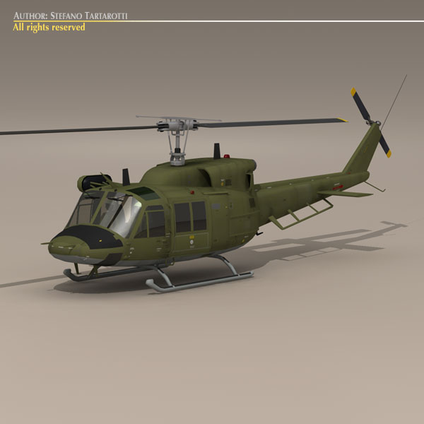 B 212 army 3D model_2