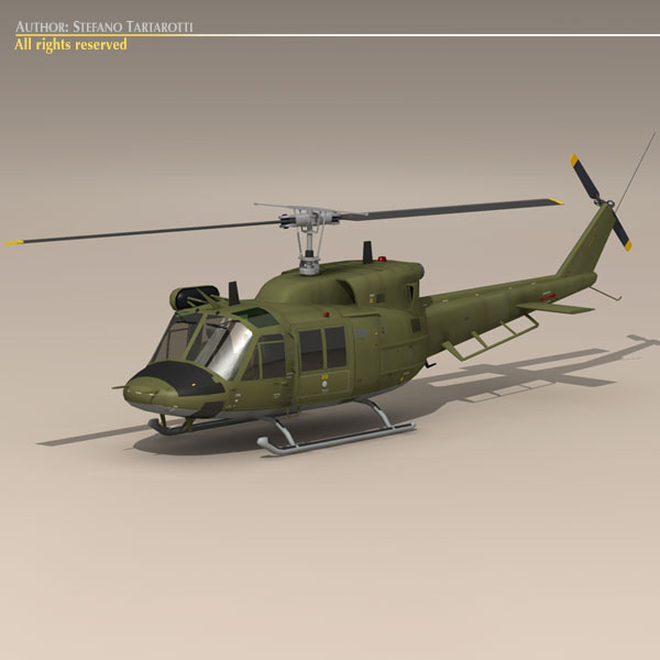 B 212 army 3D model_8