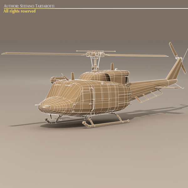 B 212 army 3D model_3