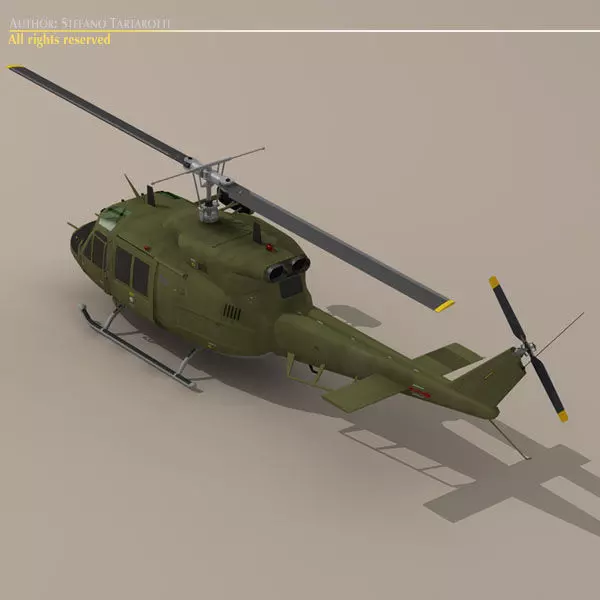 B 212 army 3D model_0