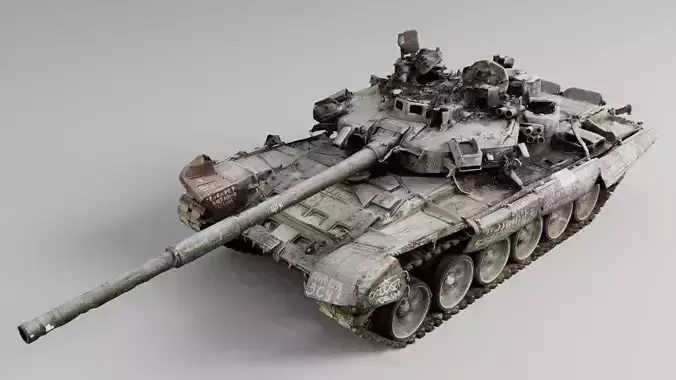 Russian T-90 tank destroyed by Ukrainian army 