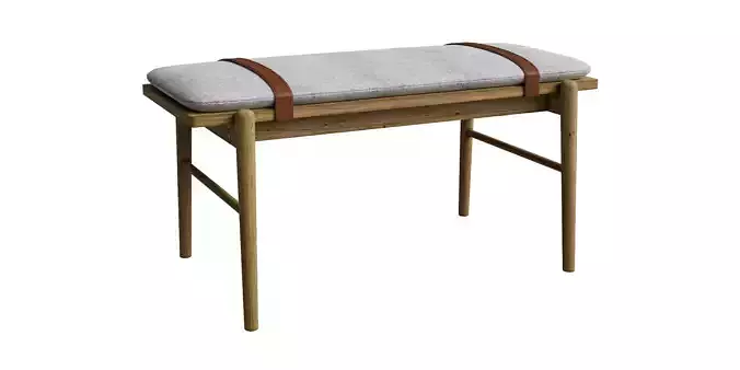 Faux Leather Solid Wood Bench