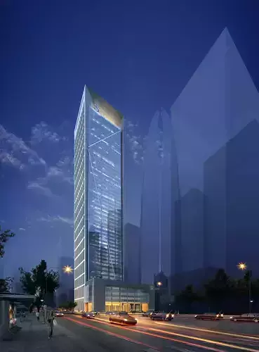 3Dmax fashion city commercial square building 313