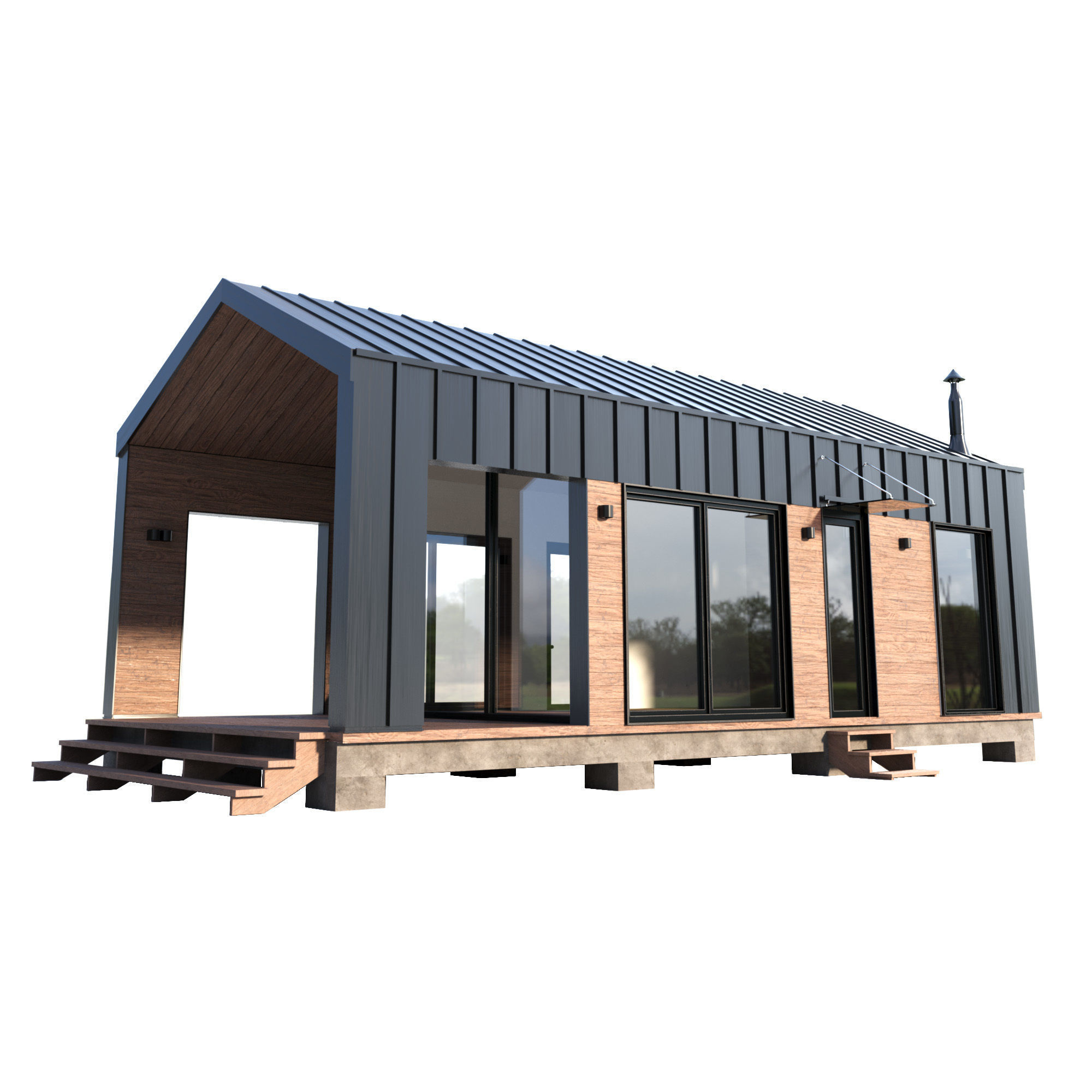 Container Home 01 3D model_2