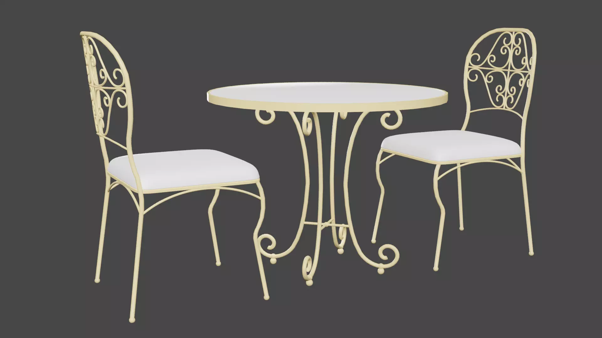Table Chair Set Free 3D model Free 3D model_0