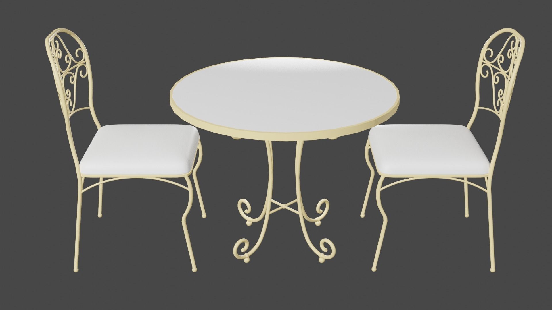 Table Chair Set Free 3D model Free 3D model_1
