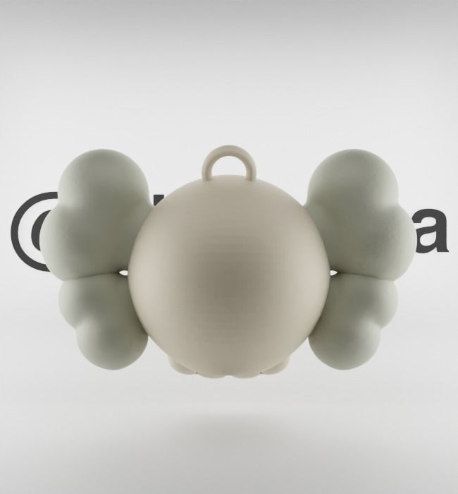 Kaws Keychain Bape Companion Textured Low-poly 3D model_19