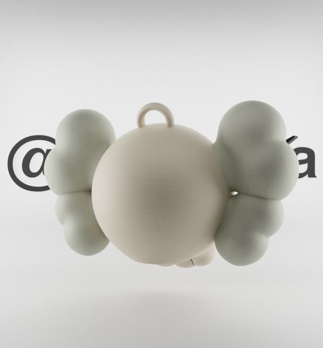 Kaws Keychain Bape Companion Textured Low-poly 3D model_21