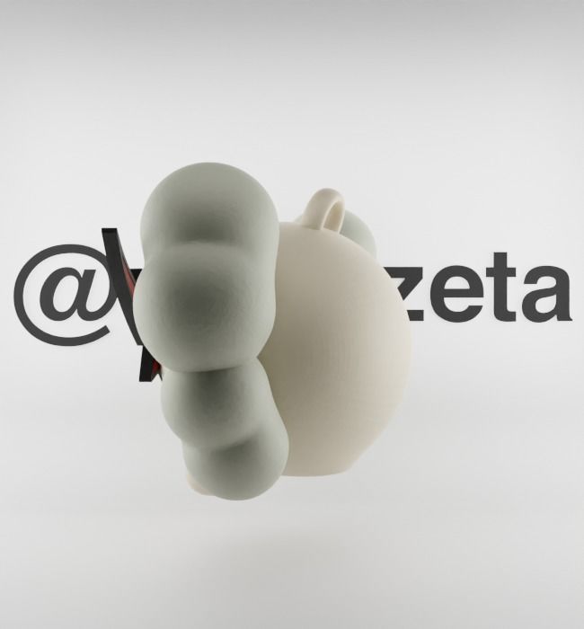 Kaws Keychain Bape Companion Textured Low-poly 3D model_12