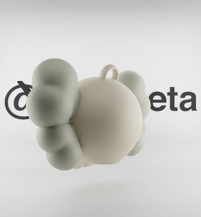 Kaws Keychain Bape Companion Textured Low-poly 3D model_14