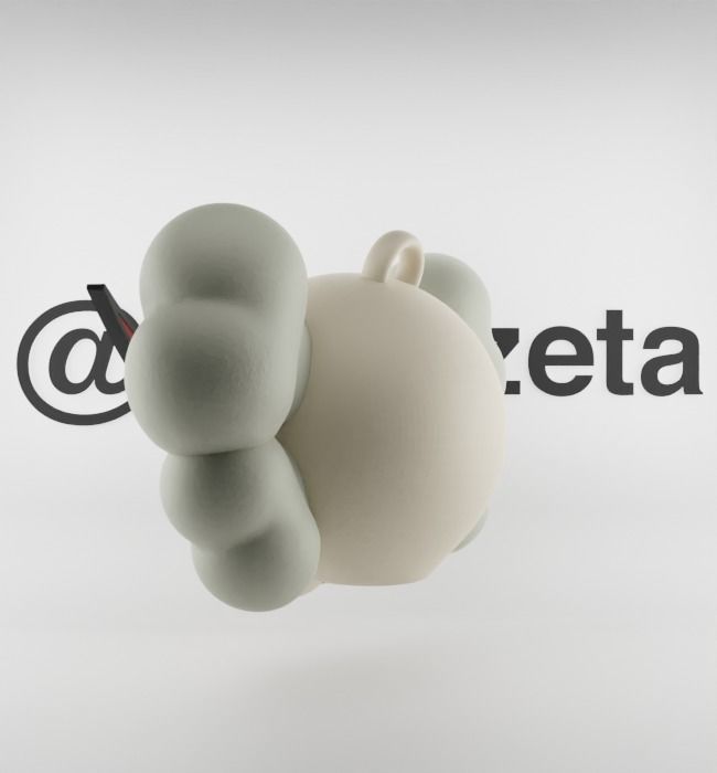 Kaws Keychain Bape Companion Textured Low-poly 3D model_13