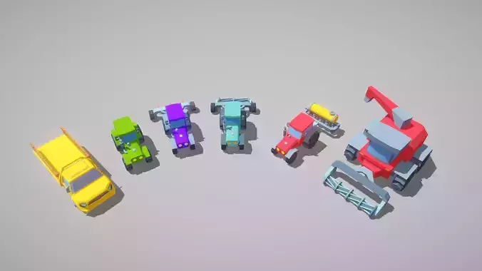 Lowpoly farming vehicle