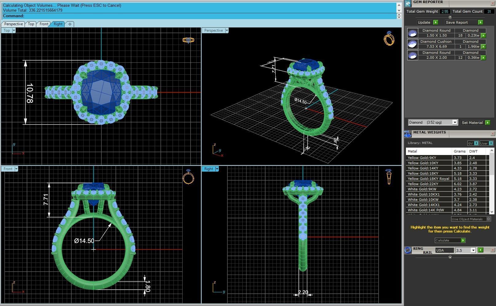 Halo Pav Diamond Ring 3D print model_2