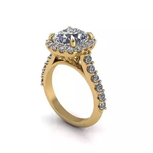 Halo Pav Diamond Ring